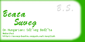 beata suveg business card